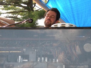 Ken Clark playing the organ