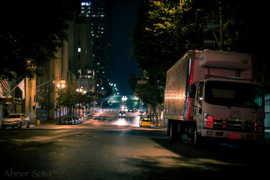 downtown LA night photography