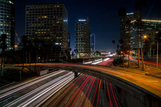 downtown LA night photography